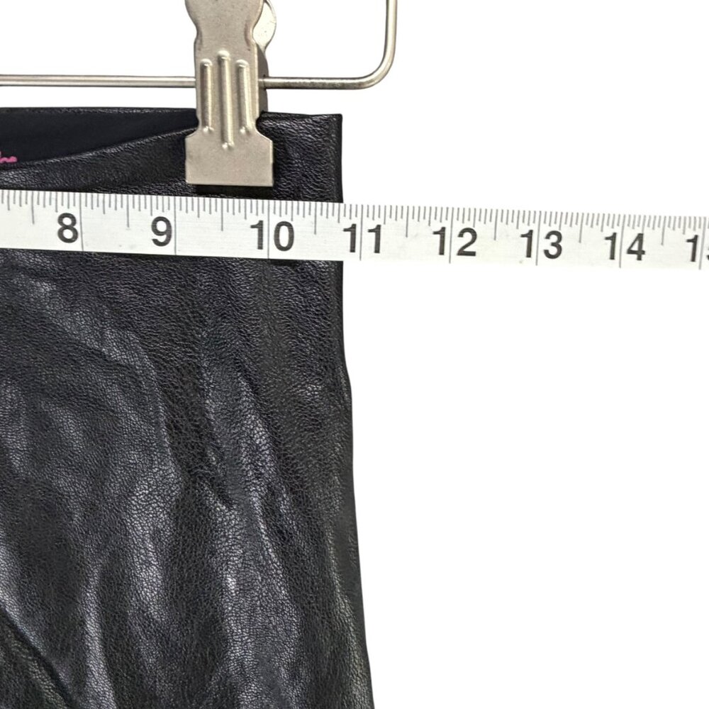 Commando Flare Crop Pull On Pants Women S Black Faux Leather Glossy Vegan Rocker - Picture 7 of 11
